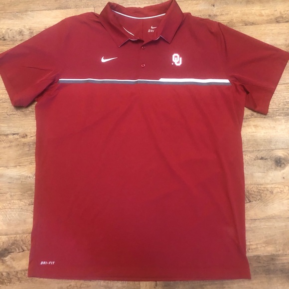 OU Sooners Nike Dri-fit official football sideline polo like new, never worn.. - Picture 2 of 4